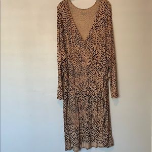 Ava&Viv leopard print wrap dress.